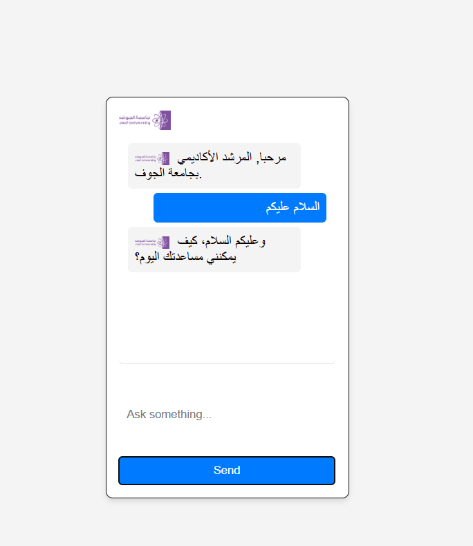 The feature of the smart academic advisor chat application and the effectiveness of smart responses